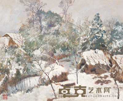费以复 1970年作 瑞雪兆丰年 31.5×38cm
